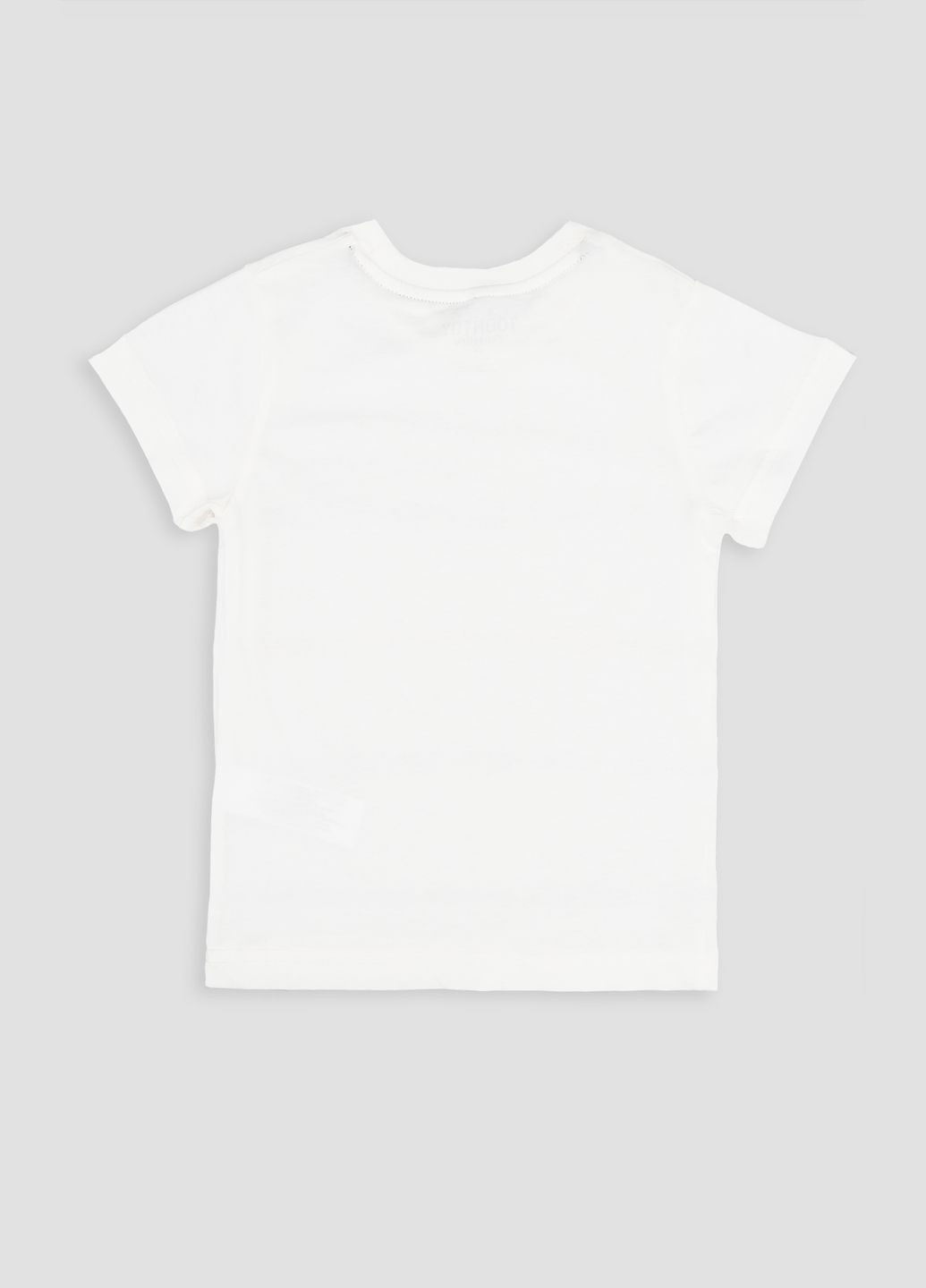 Молочная летняя футболка с коротким рукавом для мальчика цвет молочный цб-00244122 Toontoy