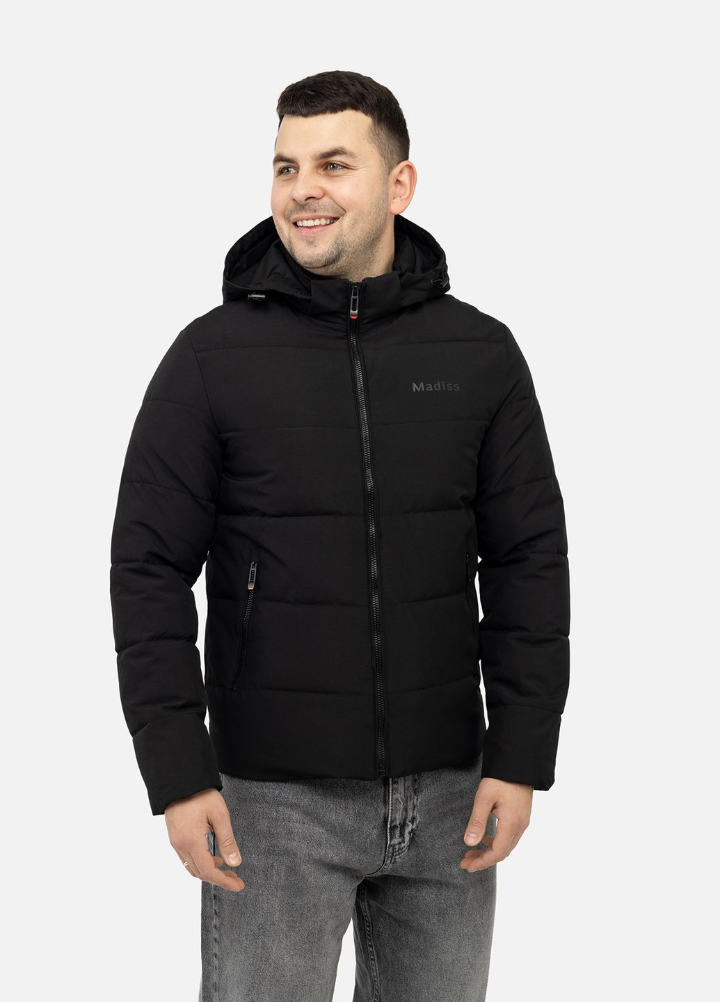 Черная демисезонная мужская куртка цвет черный cb-00244176 M.A.D.I.S.S.