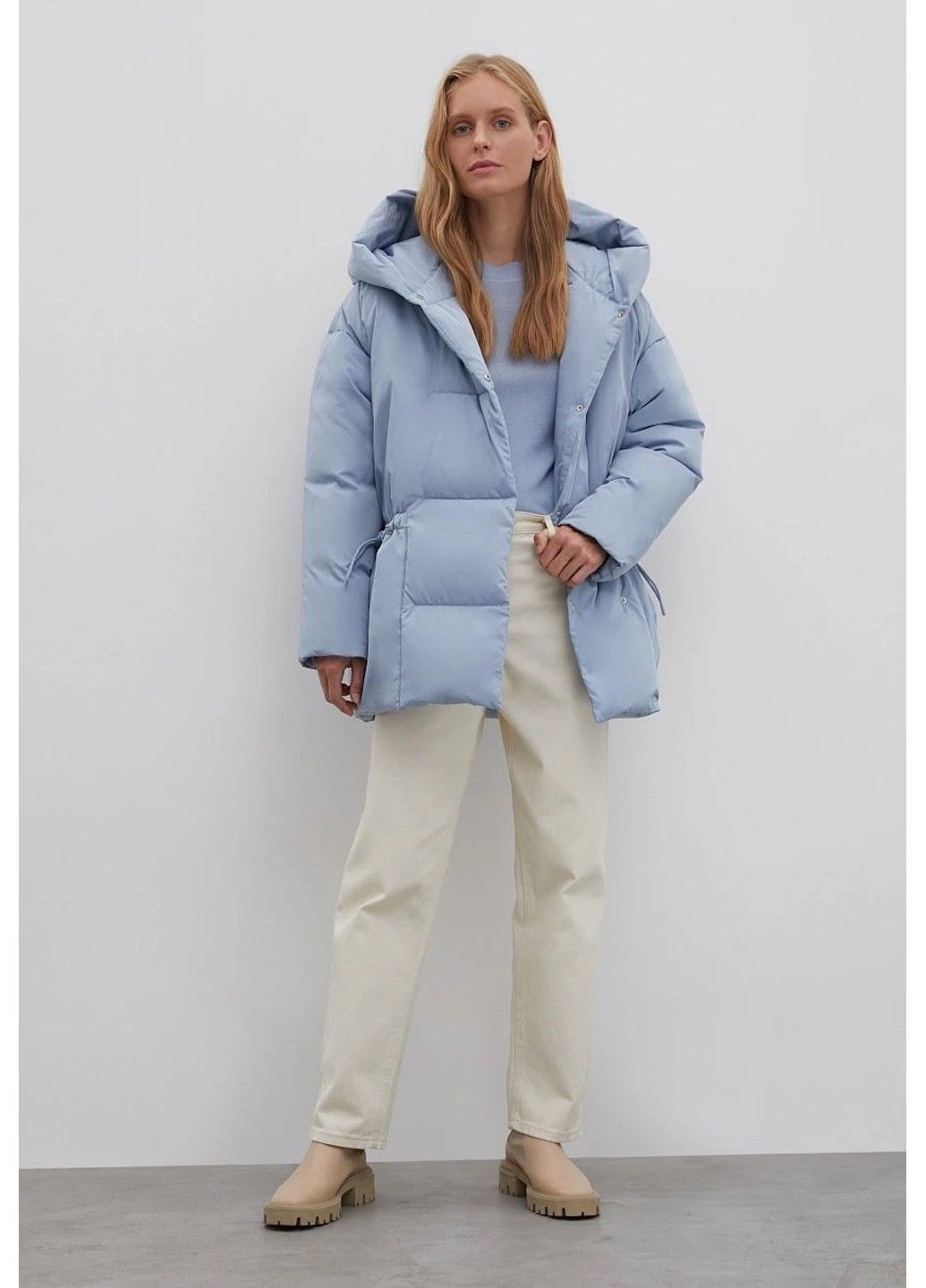 Голубой зимний Пуховик Finn Flare