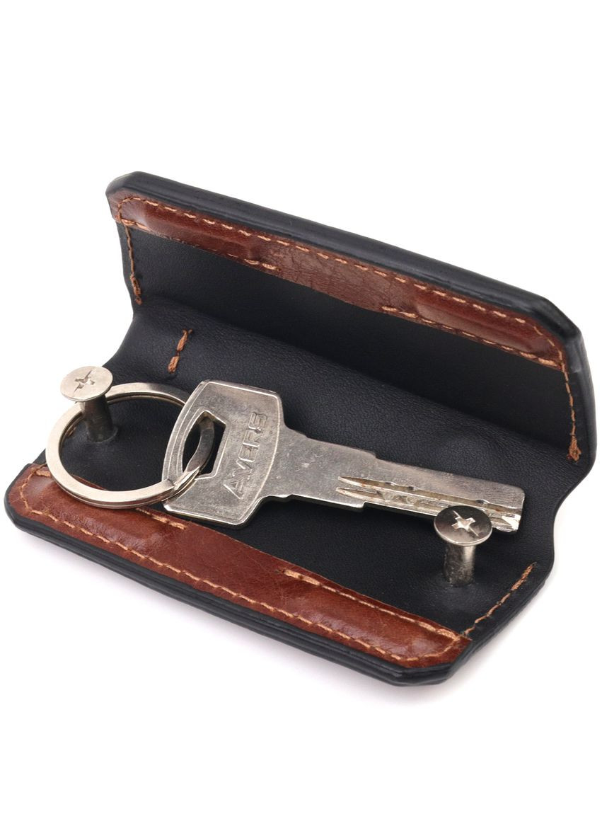 Удобная кожаная ключница 11392 Коричневый Grande Pelle (331908239)