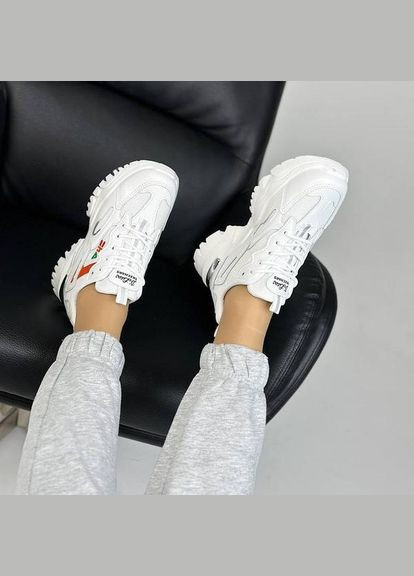 Жіночі яскраві кросівки Aba 0590 Білі No Brand білі демісезони (307151309)