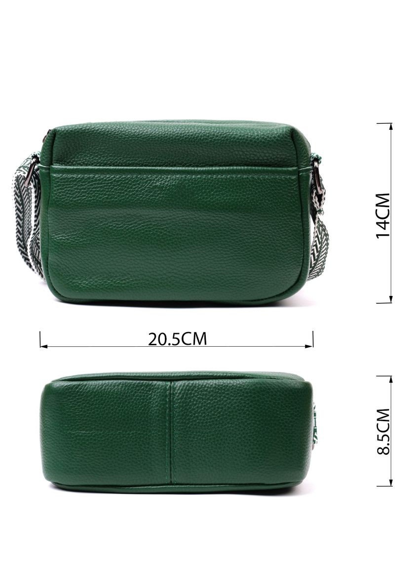 Сумка кроссбоди с широким ремнем через плечо женская на одно отделение для стильных женщин из натуральной Vintage (329195486)