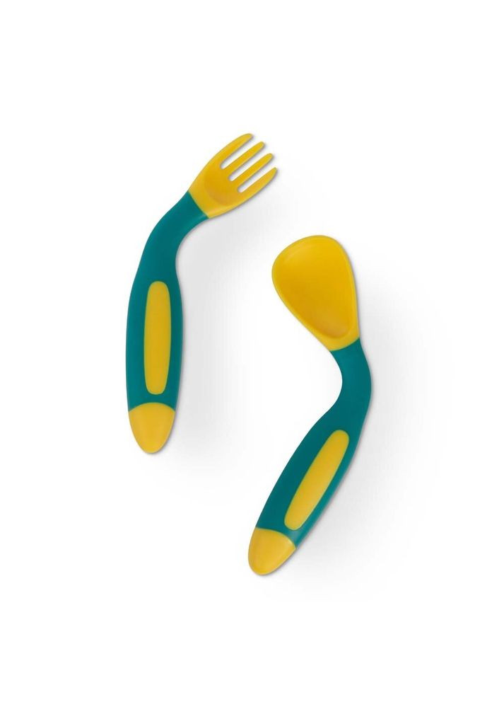 Набор гибких ложек и вилок 10-037 от 6 месяцев Бирюза (5057778100376) Baboo (366397822)