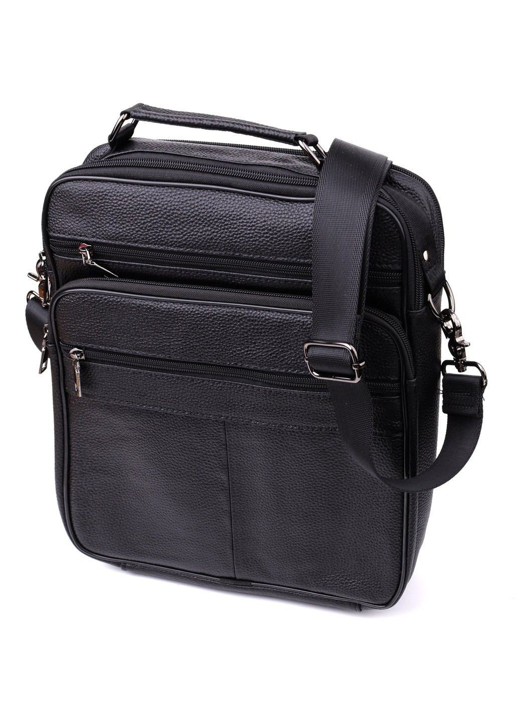 Сумка чоловіча з ручкою для перенесення в руці з натуральної шкіри 23029 Чорний Vintage (356452105)