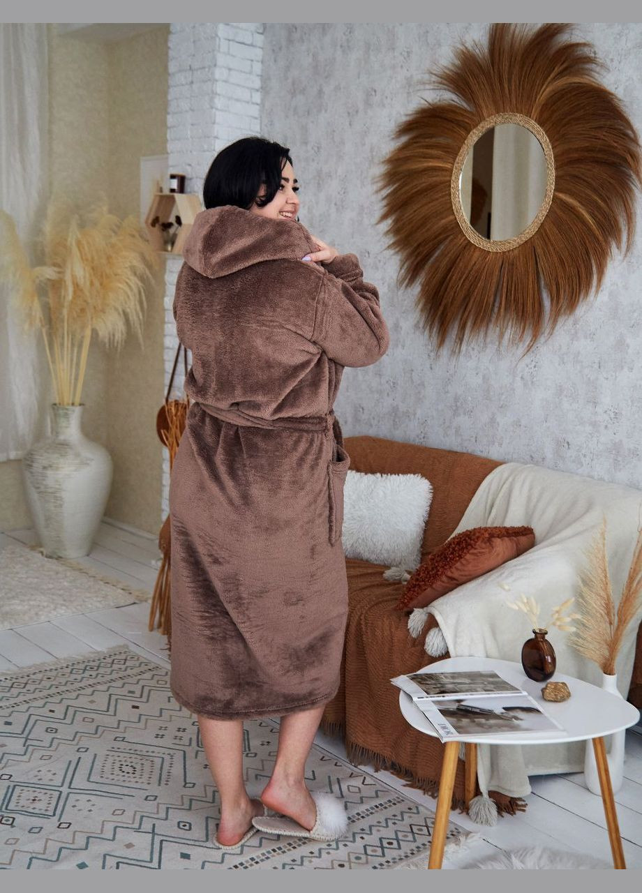 Халат махровый женский батал длинный, теплый No Brand халат (301085071)
