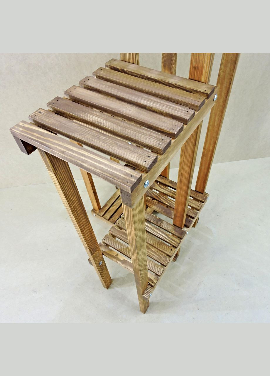 Підставка для квітів з дерева Ангумуа мускат (ЦВТ-002807) No Brand (328228229)