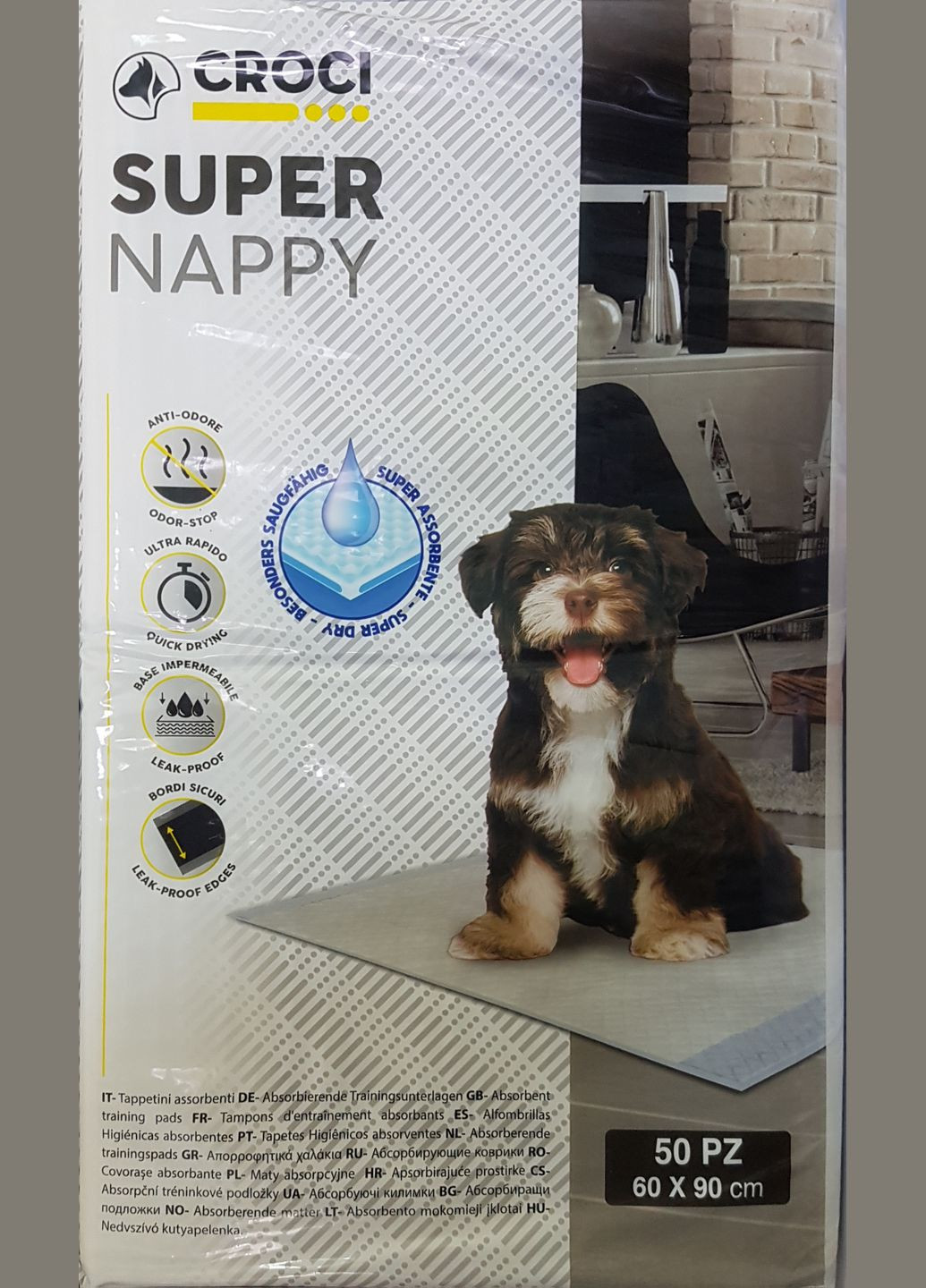 Пелюшки для собак 90 х 60 см 50 шт. (8023222099531) Croci (279568721)