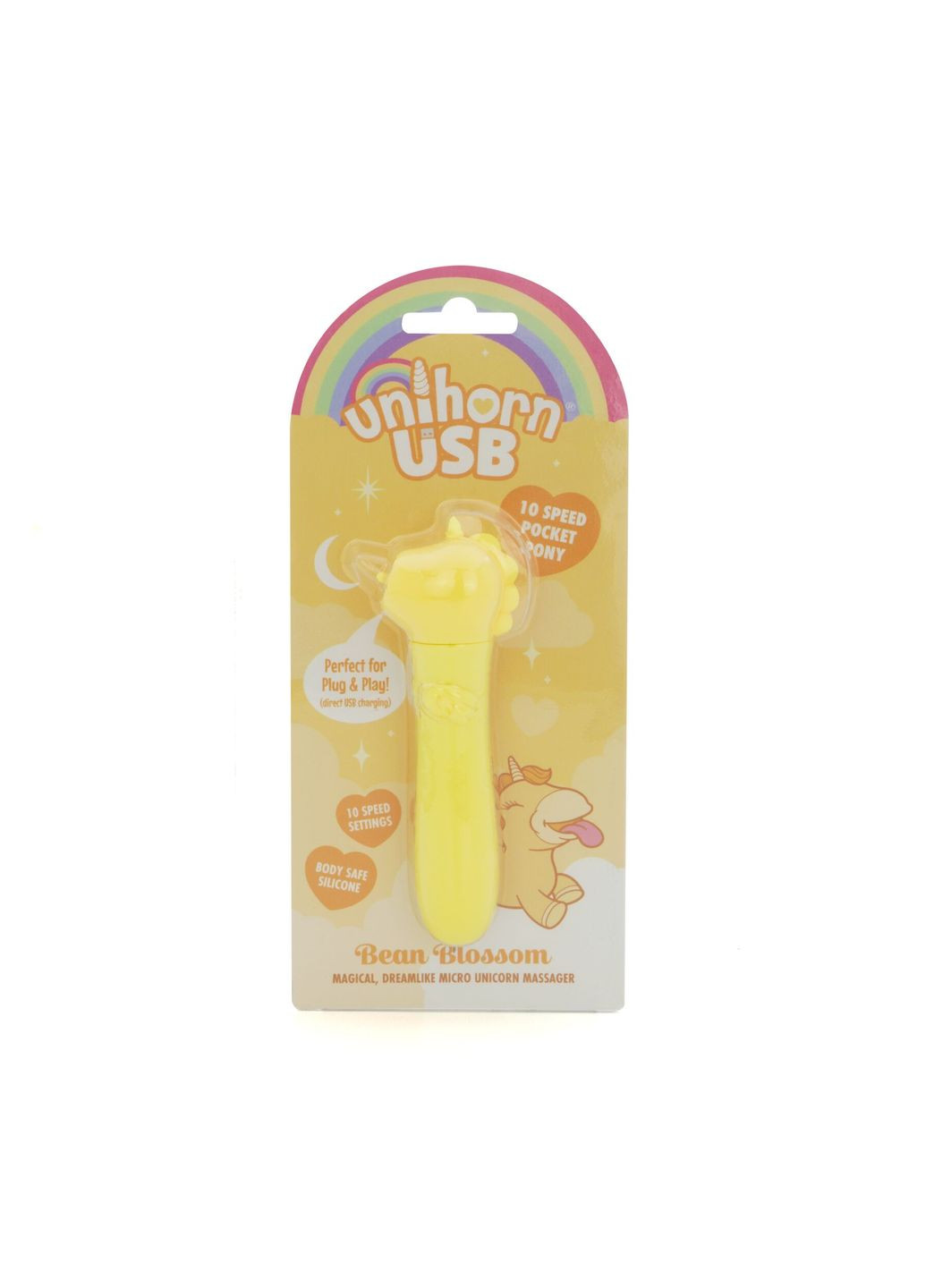 Вібратор-єдиноріжка USB Bullet – Bean Blossom, віброкуля, USB-зарядка, 10 режимів Unihorn (369945647)