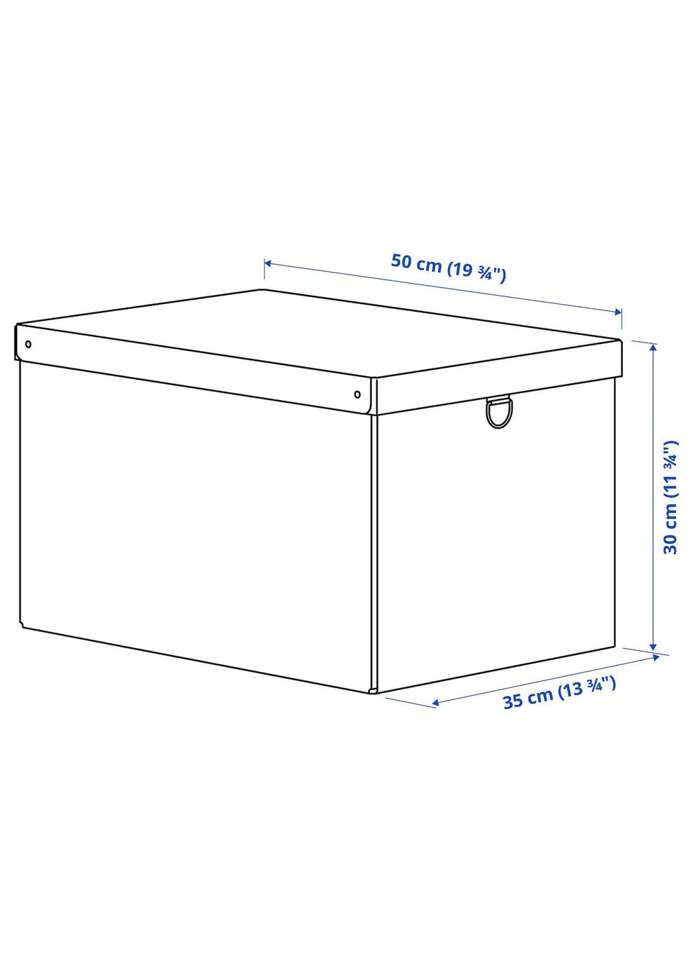 Контейнер з кришкою ІКЕА NIMM 35х50х30 см (00520053) IKEA (278407466)