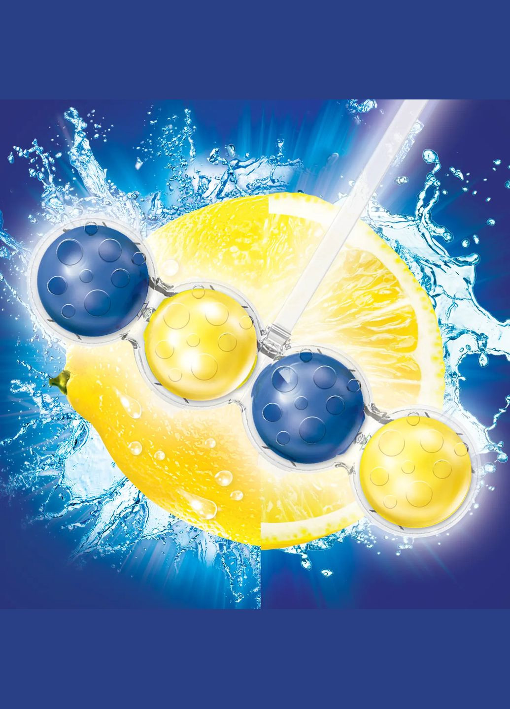 Туалетный блок для унитаза Сила актив Свежесть лимона, 50 г Bref 1894351 (328398746)