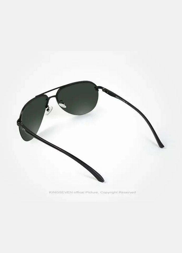 Чоловічі поляризаційні сонцезахисні окуляри N7413 Black Green KINGSEVEN (325244437)