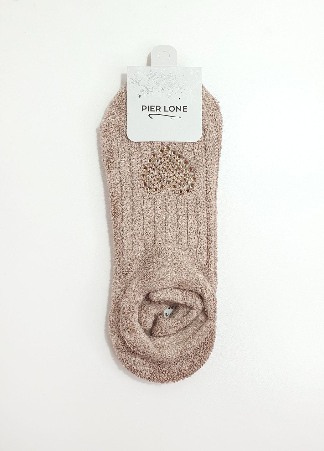 Світло-коричневі жіночі махрові шкарпетки Pier Lone малюнки (367185039)