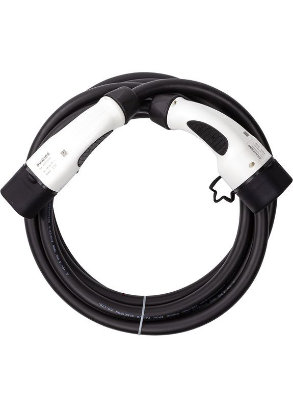 Зарядный кабель для электромобилей, Type 2 Type 2, 32A, 22kW, 3-фазный, 5м Duosida (315638973)