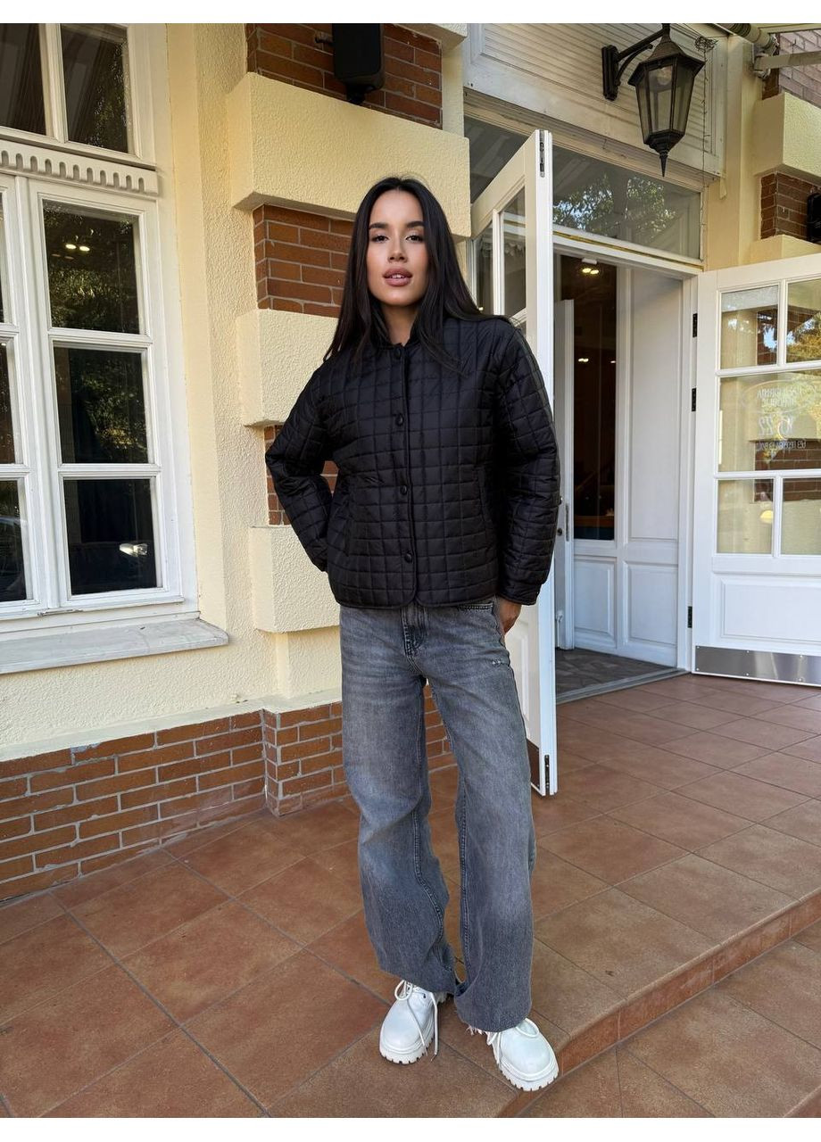 Чорна демісезонна жіноча куртка-бомбер Asi.Store.ua