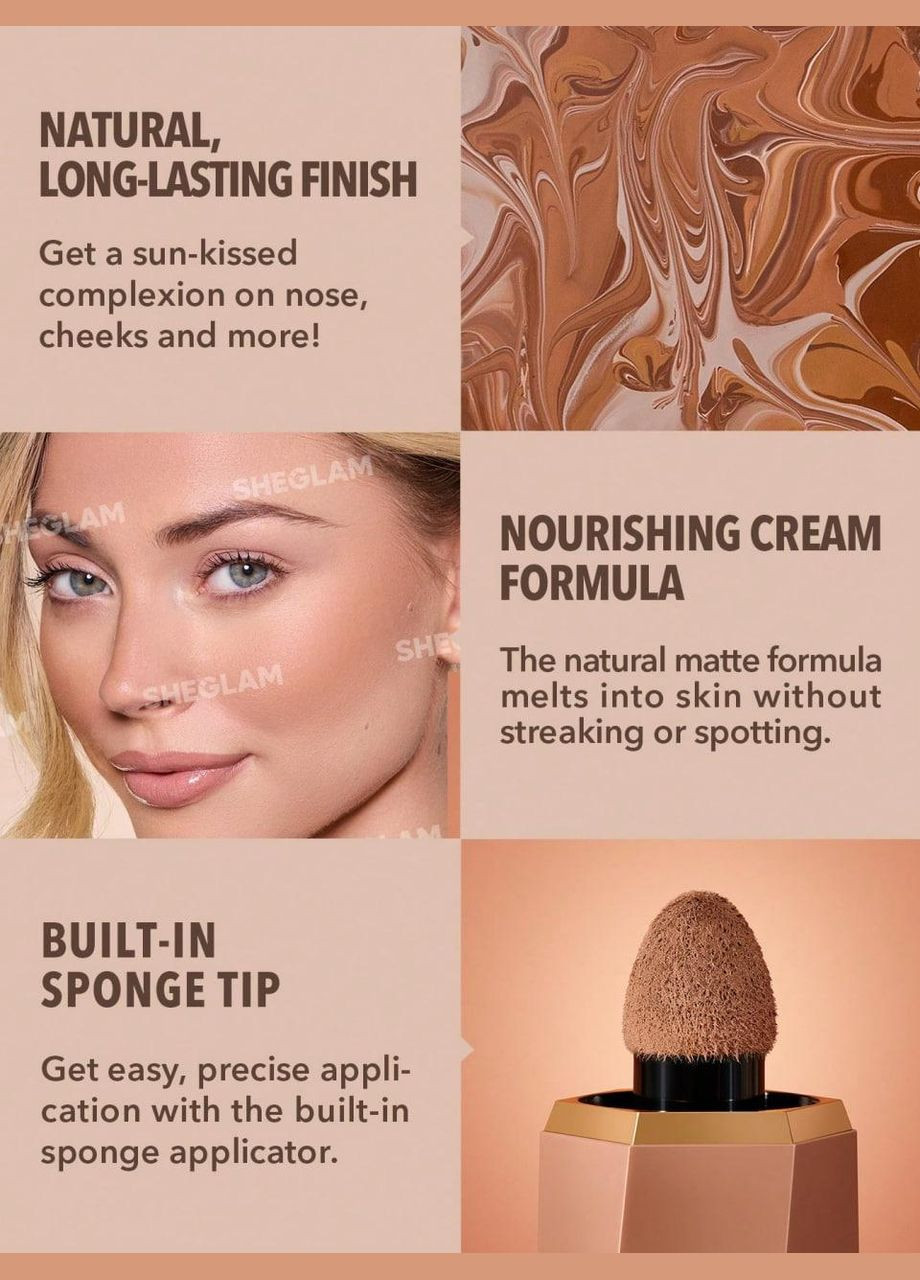 Бронзатор Sun Beam Matte Liquid BronzerGolden Sun Sheglam (311666158)