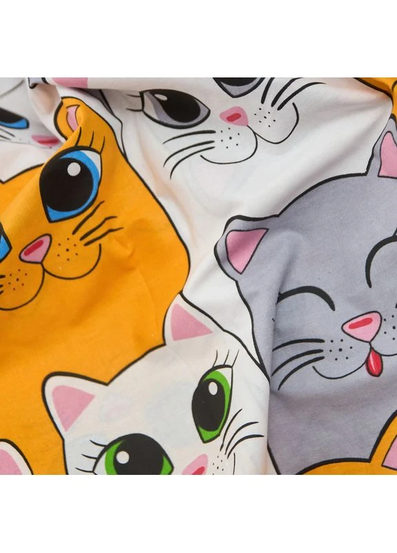 Простыня на резинке Бязь Gold Люкс 80х190х20 см (MS-850002481) Moon&Star Kitty Dreams (386593640)