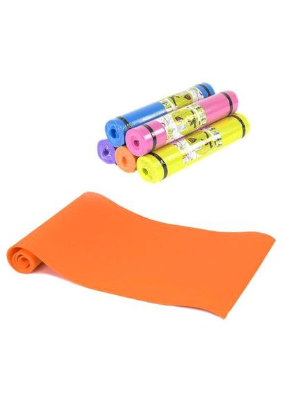 Килимок для йоги помаранчевий 4 мм нековзний для зайнятий егою гімнастикою пілатесом. ProDobro (367092392)