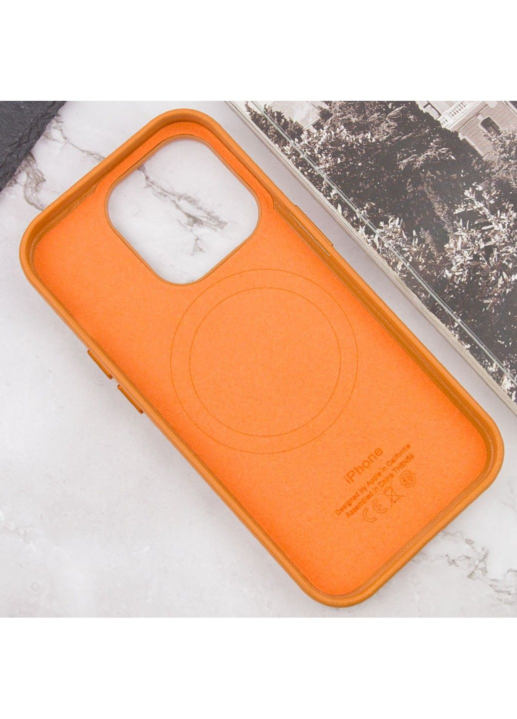 Кожаный чехол Leather Case (AAA) with MagSafe and Animation для Apple iPhone 13 Pro (6.1") Epik (292313976)