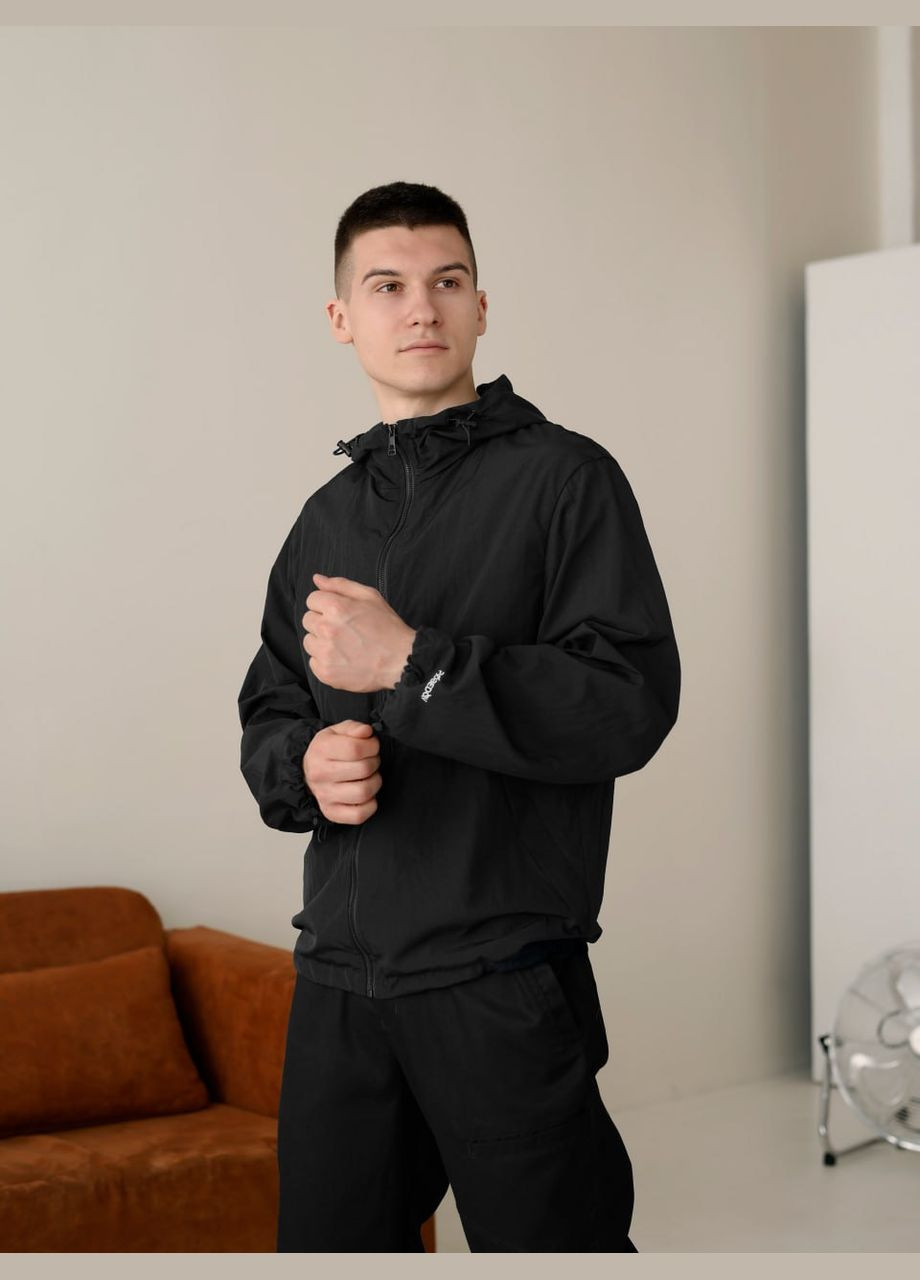 Чорна демісезонна вітровка No Brand