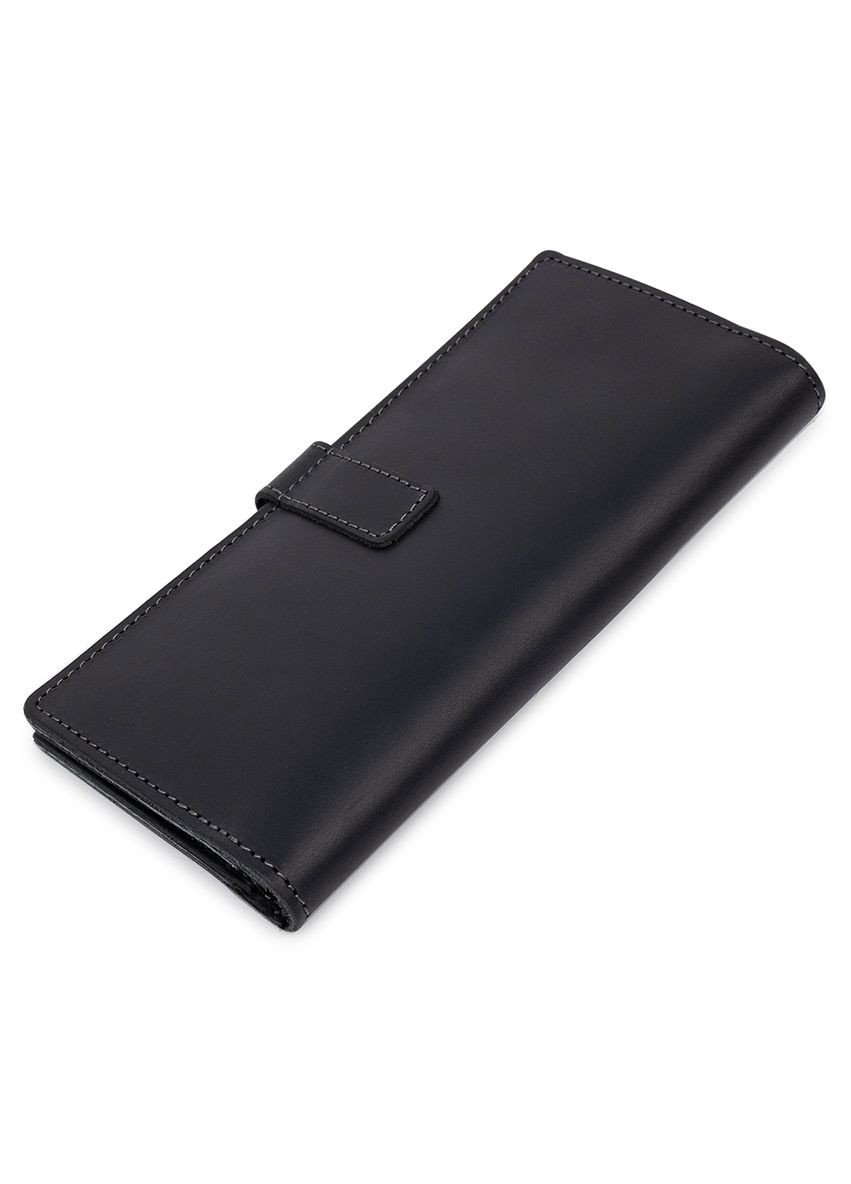 Стильне матове чоловіче портмоне 11560 Чорний Grande Pelle (331911289)