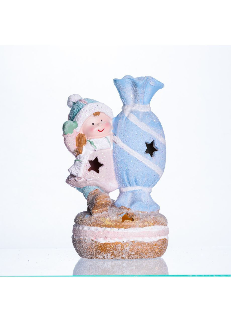 Новорічна фігурка з підсвіткою Дівчинка з цукеркою 12*9*20,5 см No Brand (365965616)