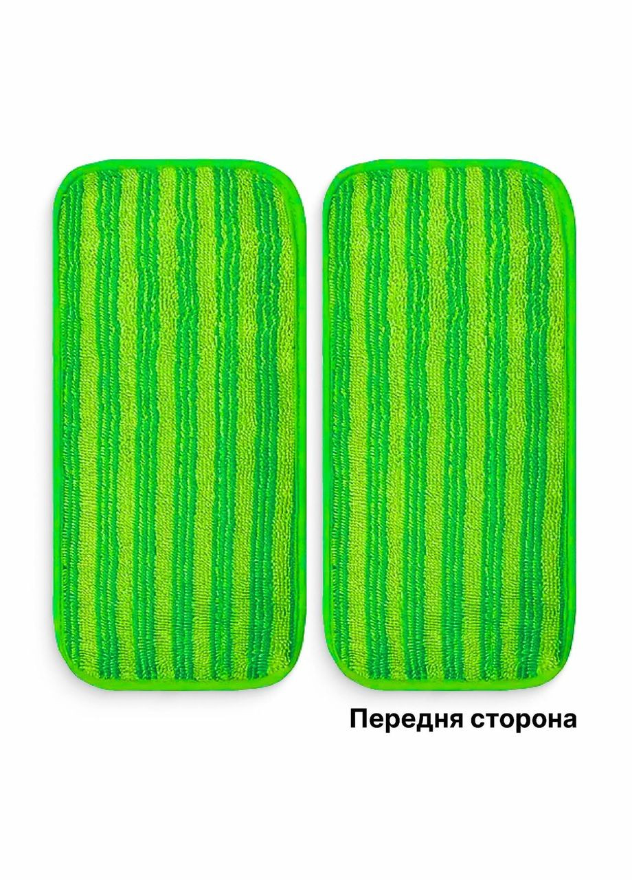 Набір 2 шт. змінних махрових насадок для швабри, Зелені 28,5х14см China (342059863)
