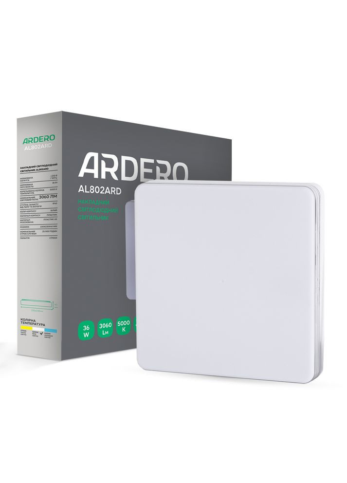 Світлодіодний накладний світильник AL802ARD 36Вт 5000K (80168) Ardero (370253042)