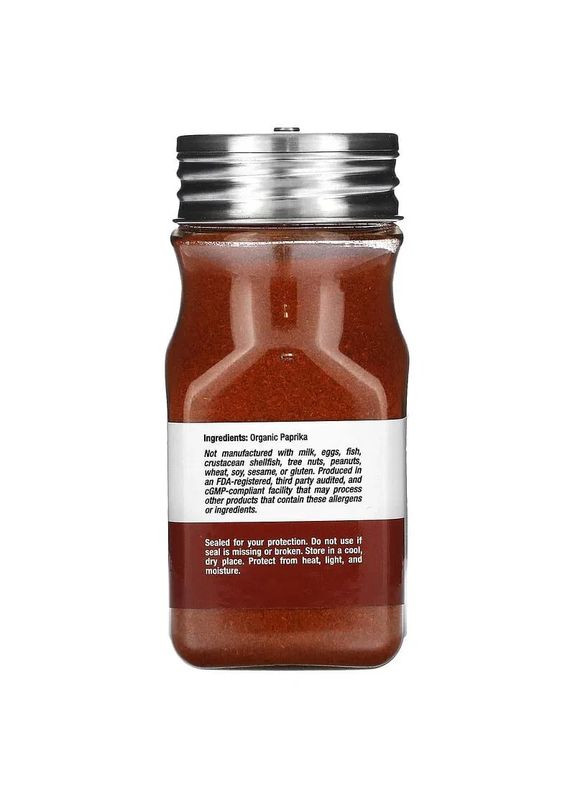 Органическая молотая паприка Organic Ground Paprika 63 г California Gold Nutrition (361114771)