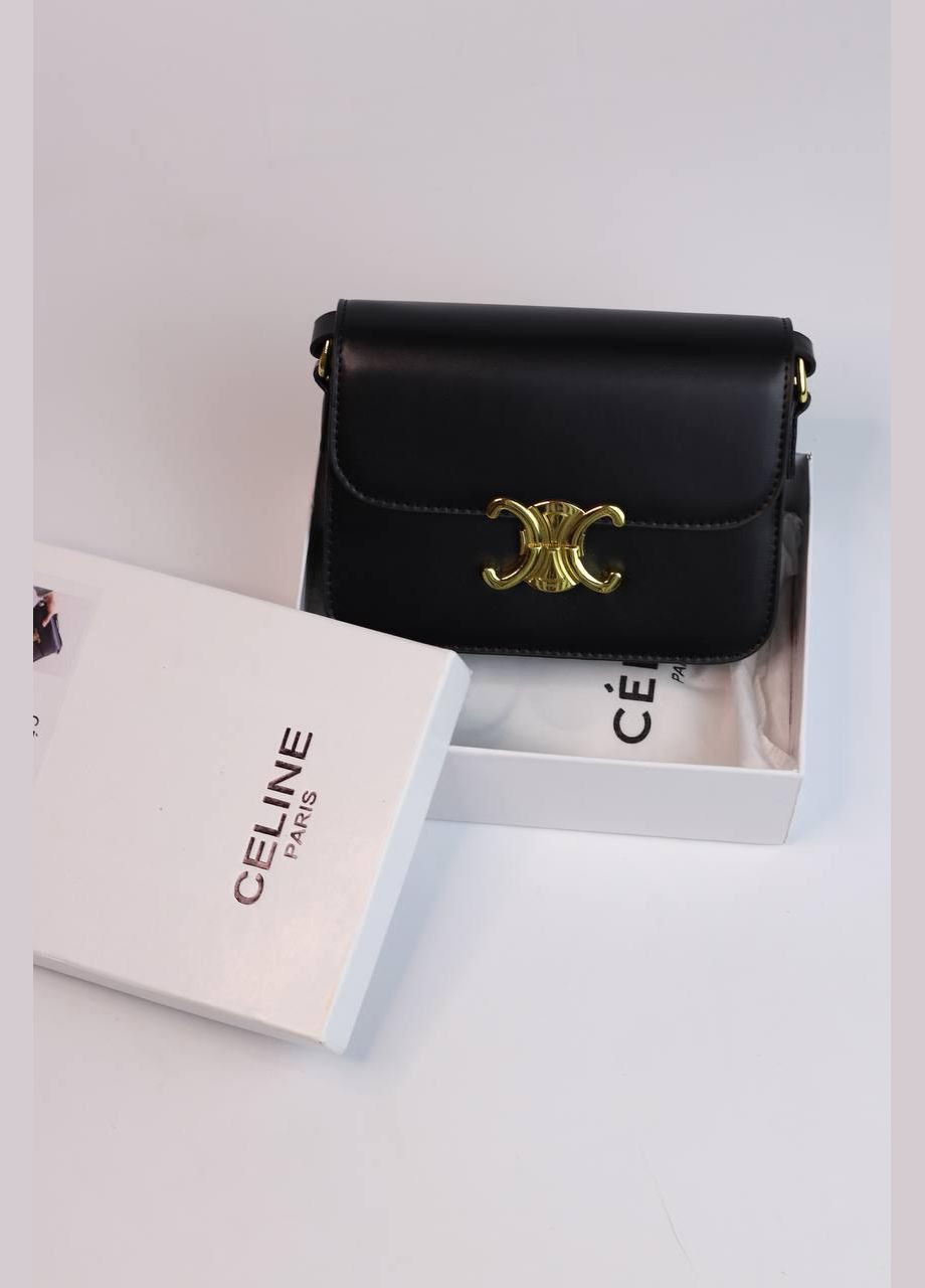 Жіноча сумка Celine Triomphe black, женская сумка, Селін чорного кольору No Brand (307925648)