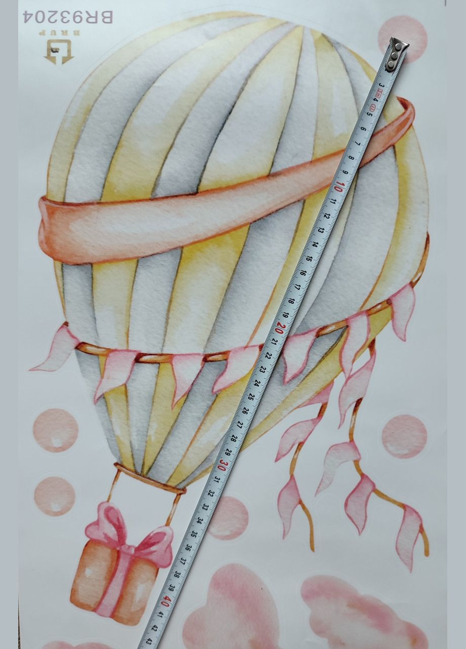 Наклейки для дитячого садка на стіни 2 повітряних кулі (лист 30 х 90 см) Б156-17 No Brand (302241921)