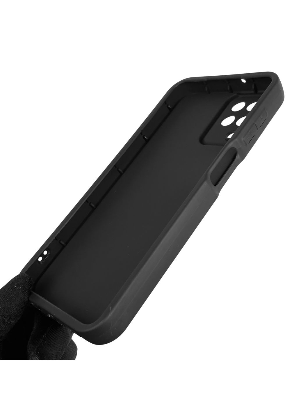 Чехол силиконовый Soft Touch для Galaxy A12 (SM-A127F) черный (Полная защита камеры) Samsung (366386556)