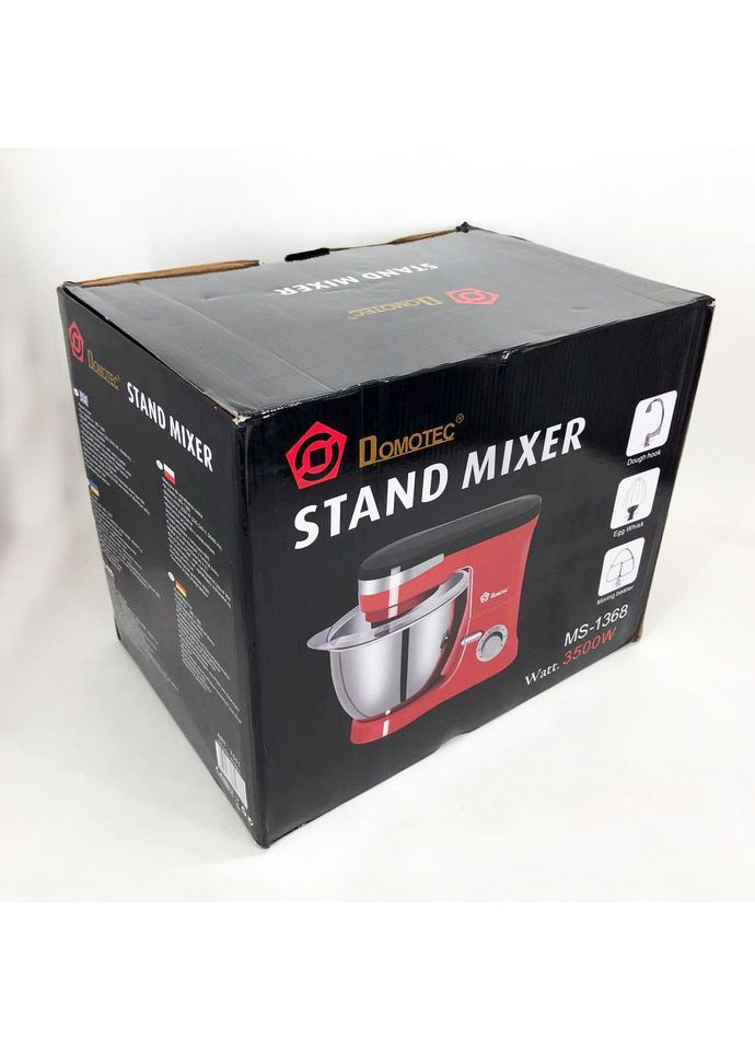 Кухонный помощник миксер тестомисс планетарный MS-1368 1500 Вт, Мощный ID-613 ручной миксер Domotec (352770627)