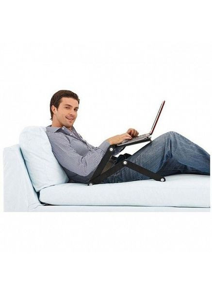 Столик для ноутбуків в ліжко для роботи лежачи переносної, підставки для ноутбуків трансформер розкладний No Brand (356892836)