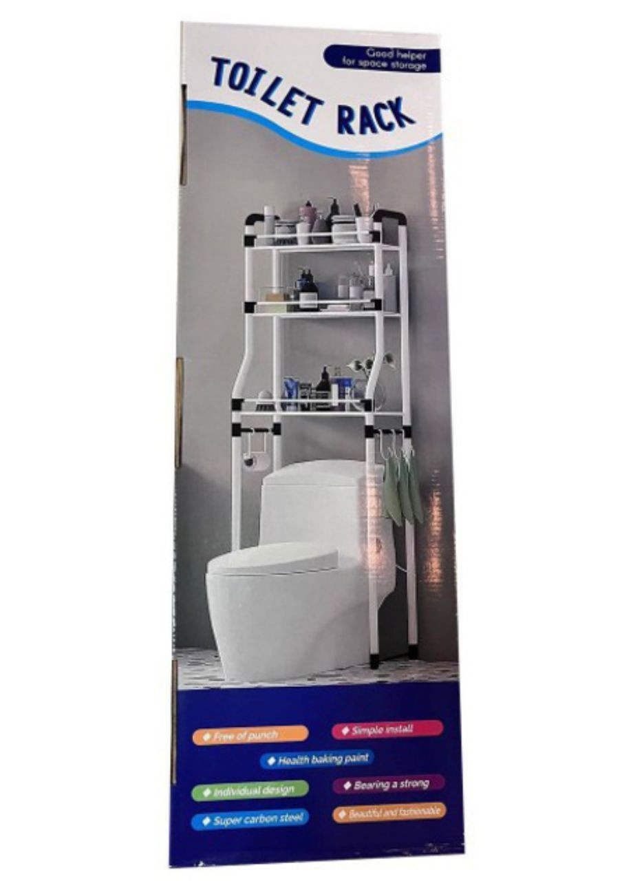 Полиця-стелаж підлогова над унітазом Toilet Rack No Brand 8823 (299079056)