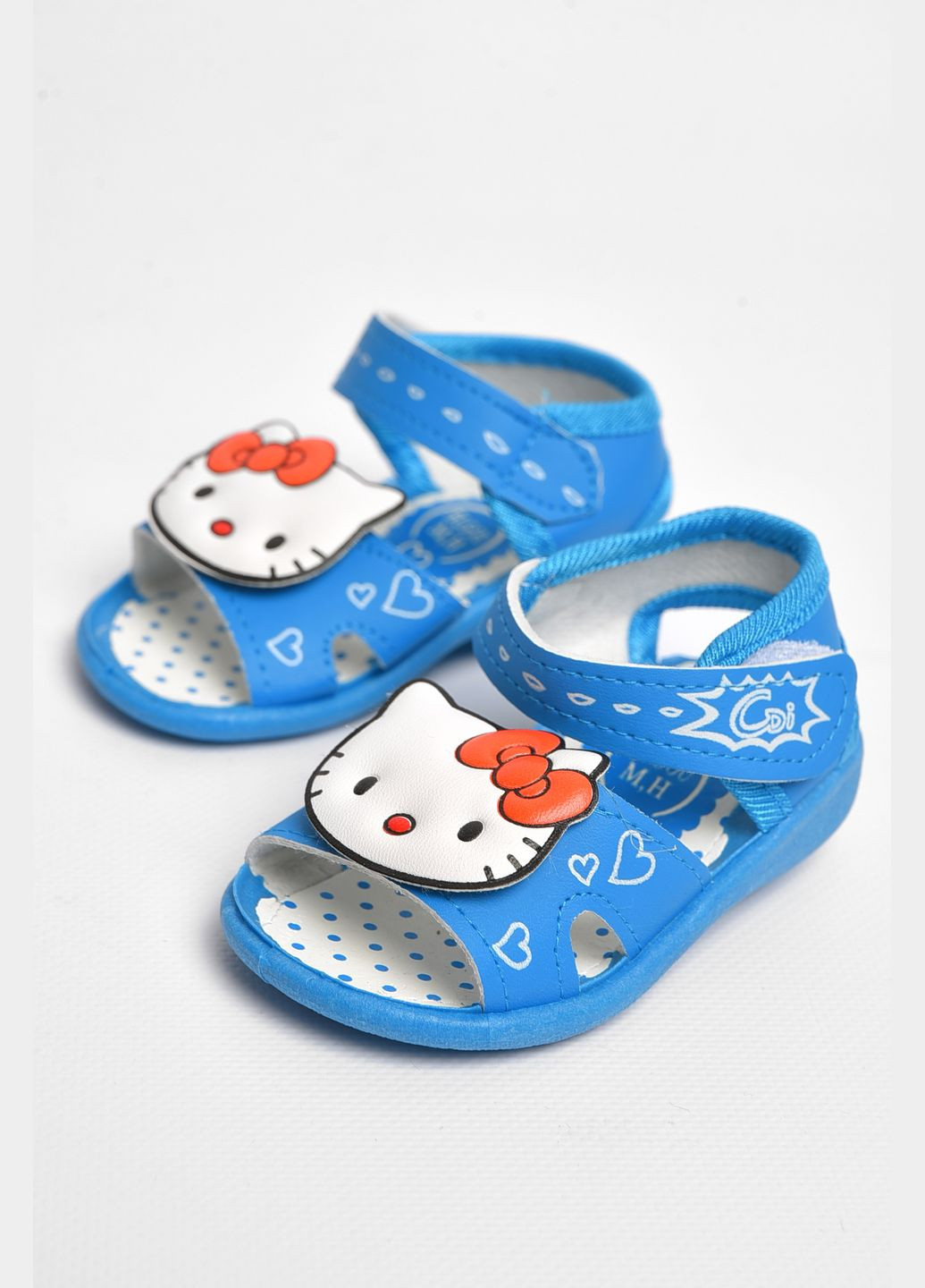 Босоніжки дитячі для дівчинки синього кольору Let's Shop (297983140)