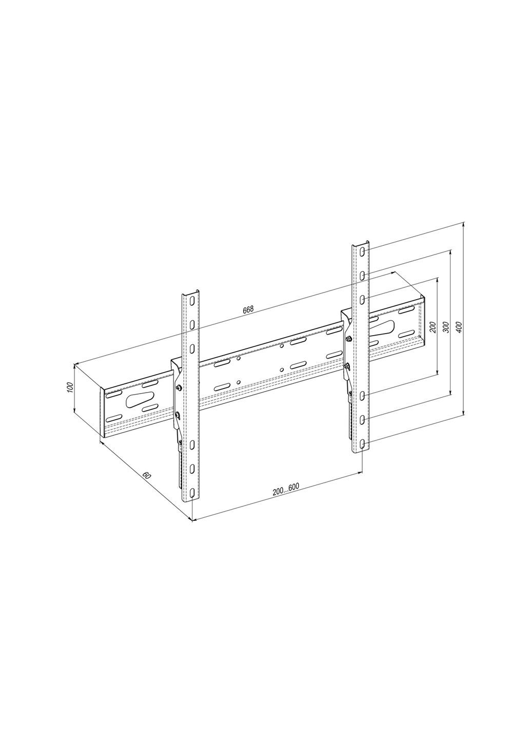 Крепление ТВ с углом наклона WMO-8261N 40-80" KSL (364275045)