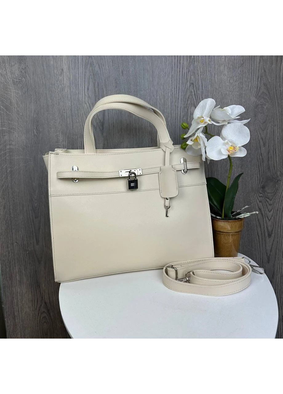 Жіноча сумка з декоративним замком, сумочка з замочком No Brand (393667451)