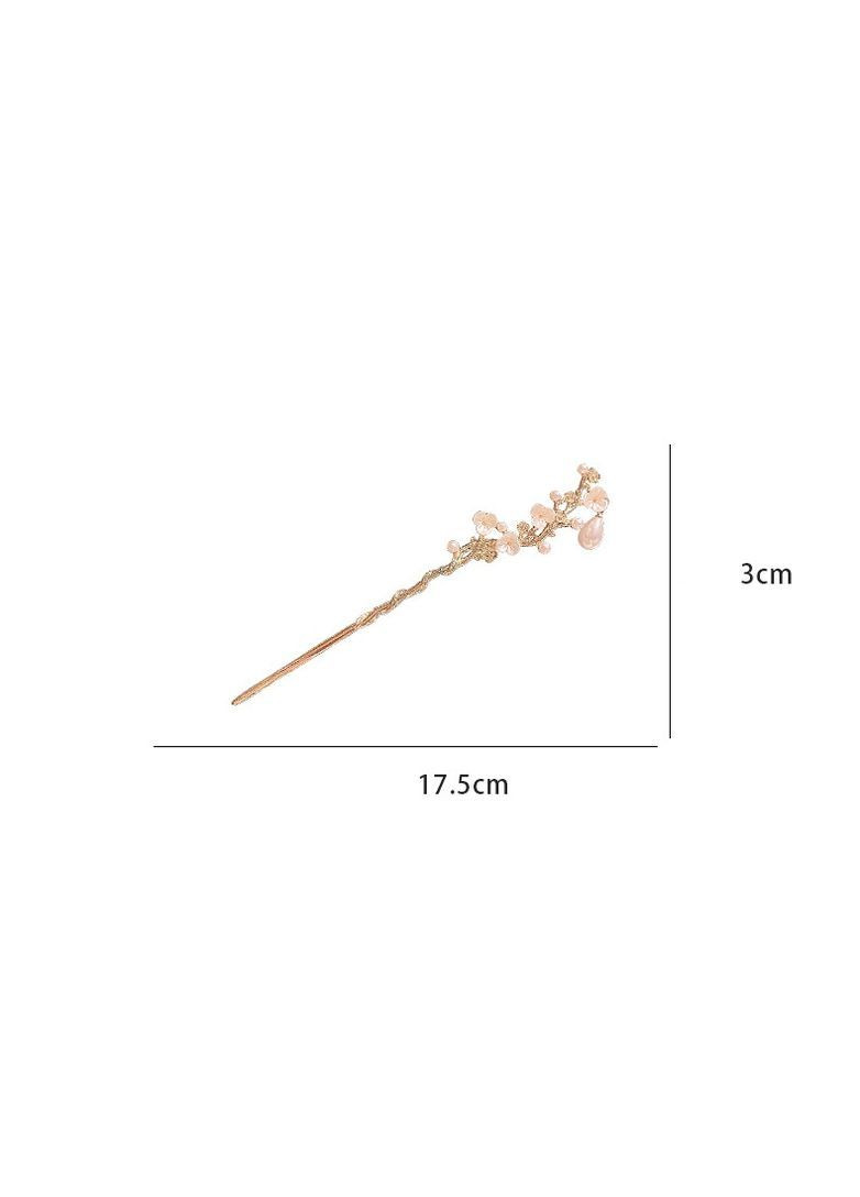 Паличка-шпилька для волосся Літні квіти в чорній подарунковій коробці золотиста No Brand (362135505)