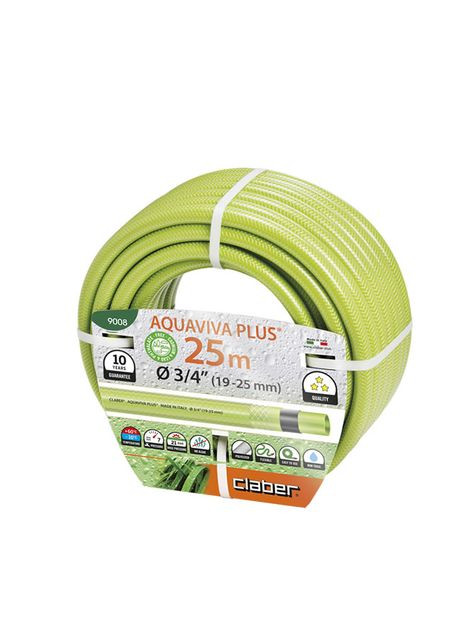Шланг поливочный 3/4", 25м Aquaviva Plus, салатовый Claber (342968051)