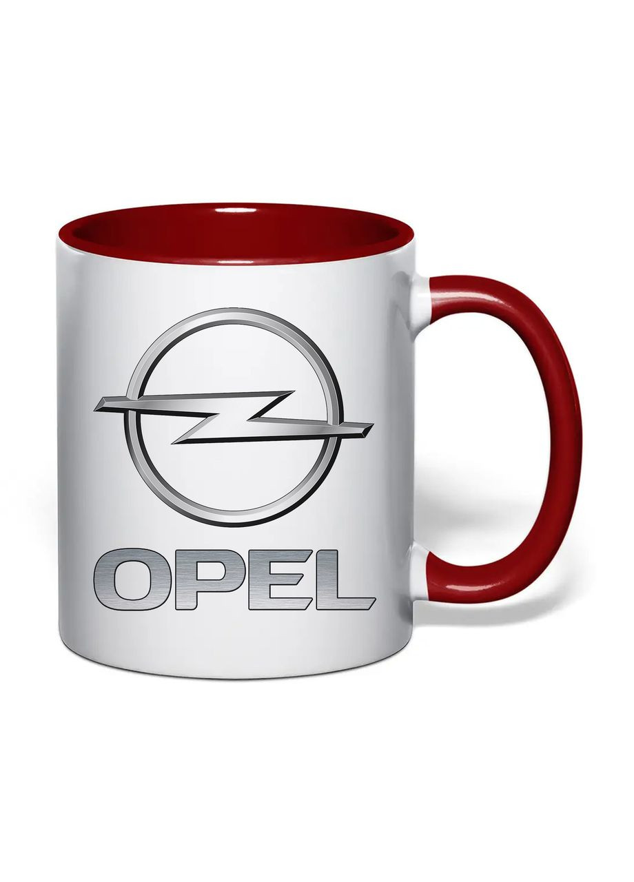 Чашка с печатью "Opel" 330 мл (цвет бордовый) (32713) No Brand (365814502)