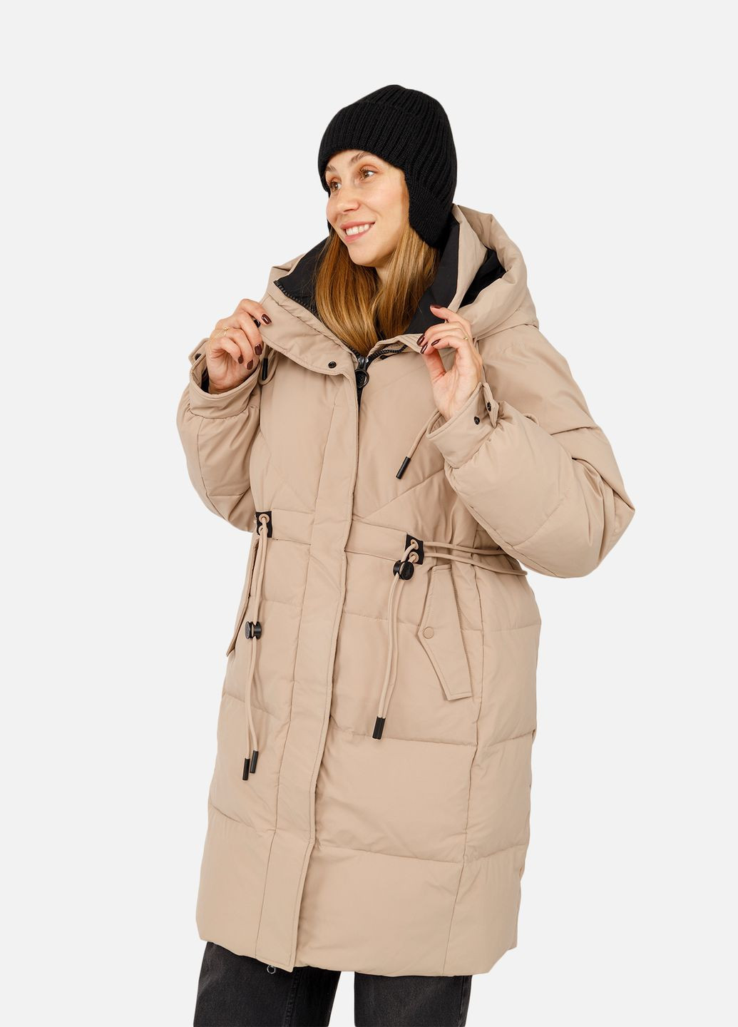 Бежевая зимняя женская куртка цвет бежевый cb-00256272 Towmy