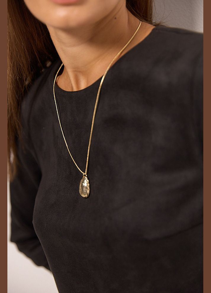 Укорочений жіночий лонгслів із замші Arjen (304936283)