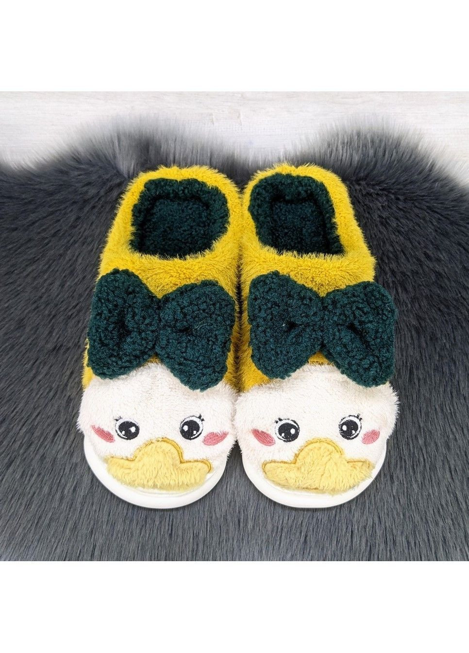 Желтые тапочки женские домашние с уточкой Fashion