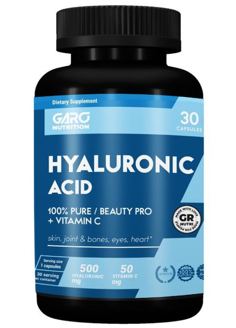Hyaluronic Acid 500 mg 30 Caps Garo Nutrition (305298011)
