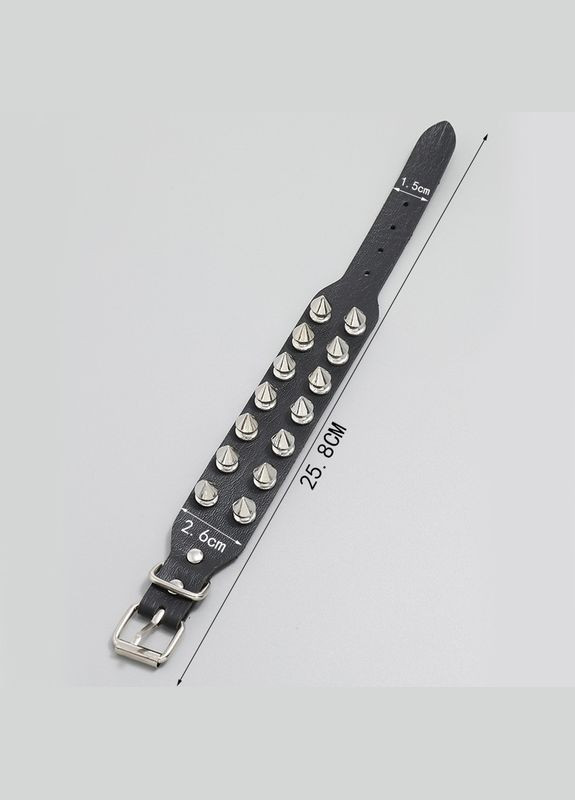 Браслет кожаный на руку с шипами черный Avalon 015-пр (331766107)