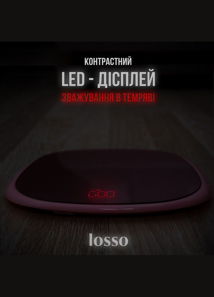 Весы напольные электронные стеклянные стильные современные FS-2901 розовые Losso (322776887)
