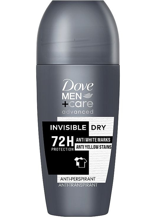 Шариковый дезодорант-антиперспирант для мужчин Men+Care Advanced Invisible Dry 72H 50ml (1203681-5536805) Dove (368663200)