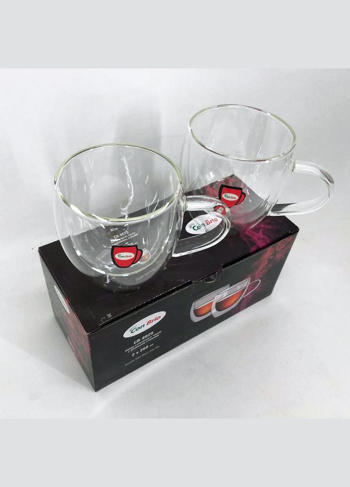 Набір чашок з подвійними стінками 2 шт, 250 мл (CB-8625-2) Con Brio (334007973)