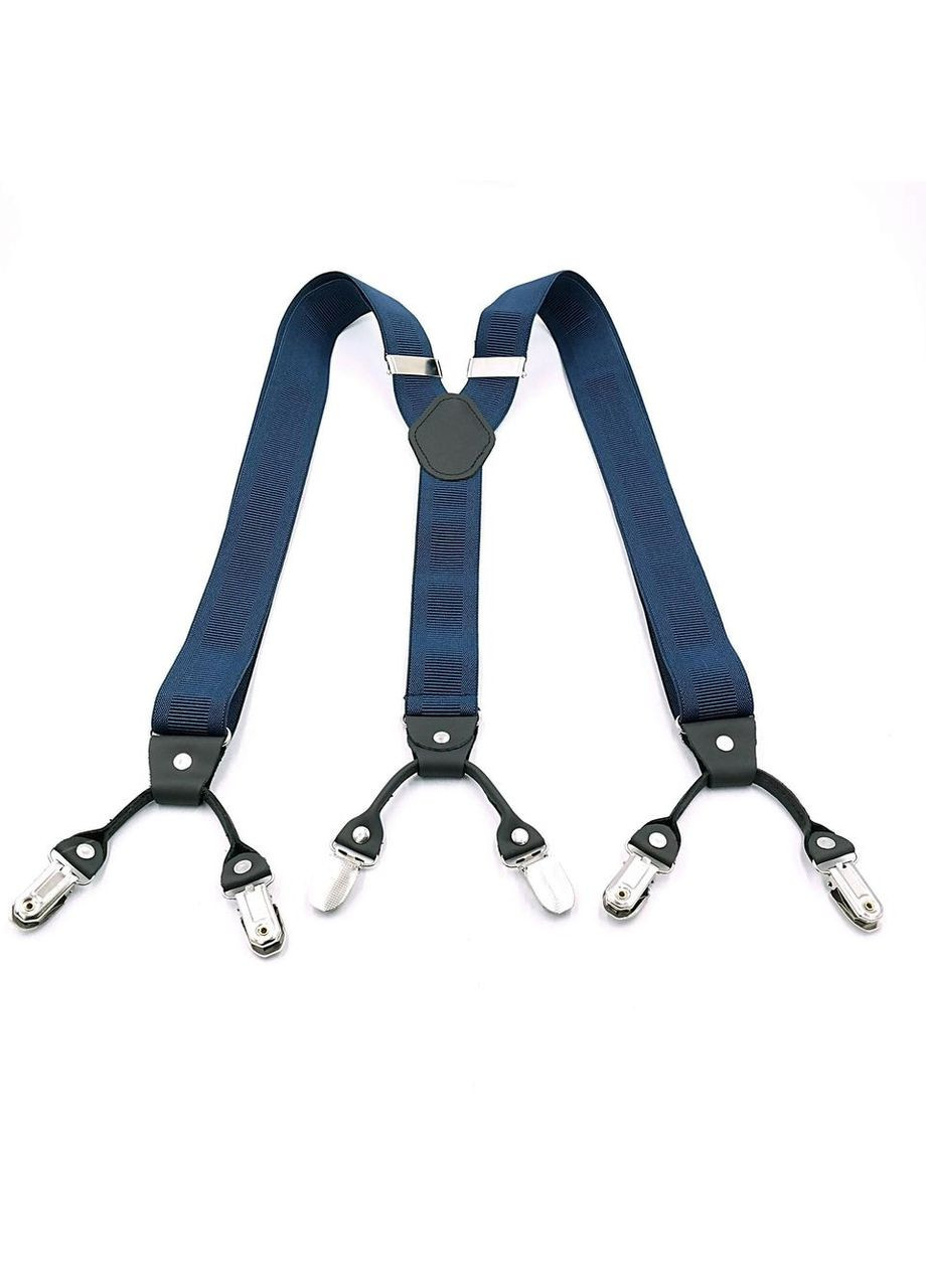 Підтяжки Сині Y-подібні з металевими затискачами для чоловіків і жінок повсякденні та святкові ProDobro (364672005)