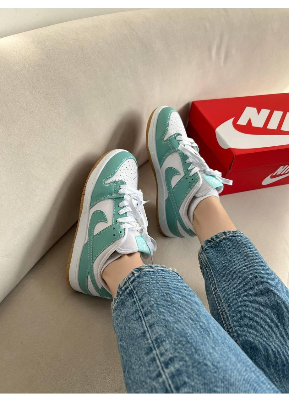 КРОСІВКИ ЖІНОЧІ NIKE SB DUNK LOW MINT НАЙК СБ ДАНК No Brand білі демісезони (368862078)